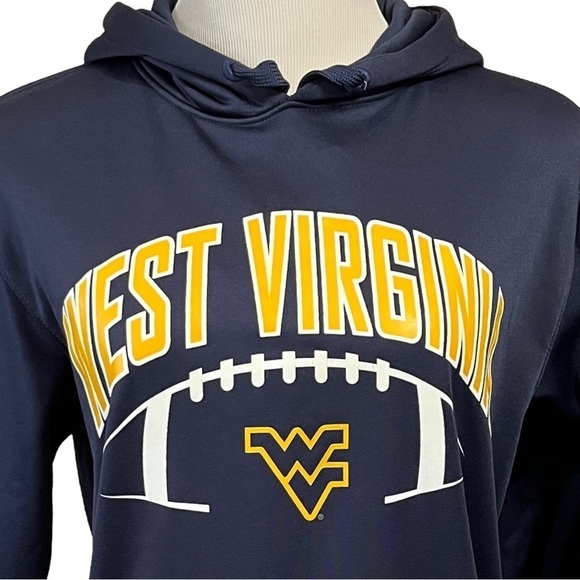West Virginia Mountaineers Football Navy & Yellow Hoodie Size Small ?? - Picture 5 of 9